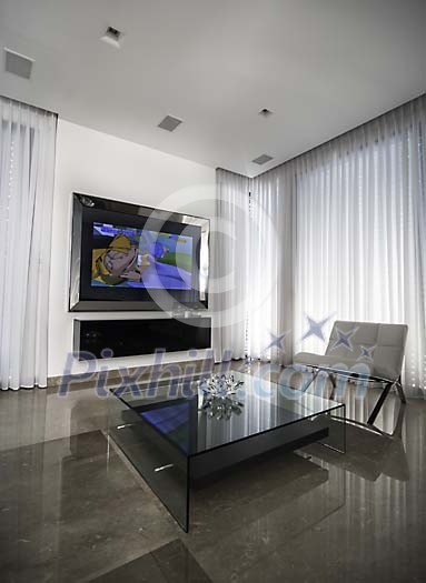 Inside of a modern living room