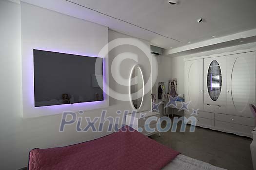 Inside of a modern bedroom Inside of a modern bedroom