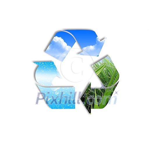 symbol of environment protection and recycling technology