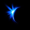 Image of a solar eclipse. Illustration on a dark background