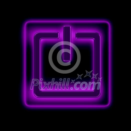 Picture of a power button against black background Picture of a power button against black background