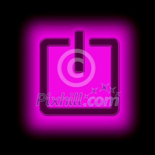 Picture of a power button against black background Picture of a power button against black background