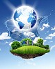 Picture of green planet as symbol of environmental concept