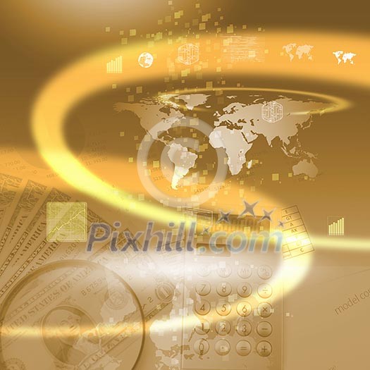 Colour collage with financial and business charts and graphs Colour collage with financial and business charts and graphs
