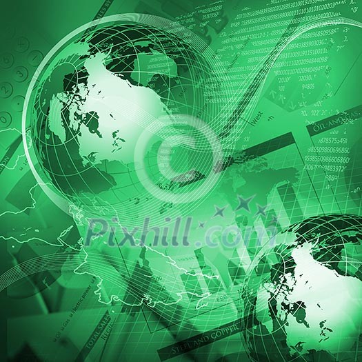 Colour collage with financial and business charts and graphs Colour collage with financial and business charts and graphs