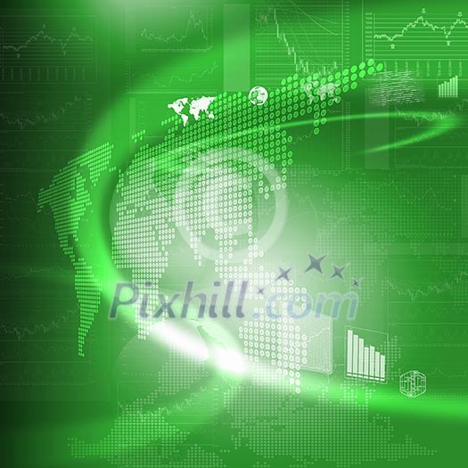 Colour collage with financial and business charts and graphs Colour collage with financial and business charts and graphs