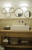 Stylish bathroom cabinet, sink and mirrors