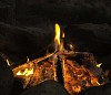 Burning firewood background