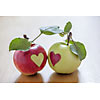 Apples with hearts