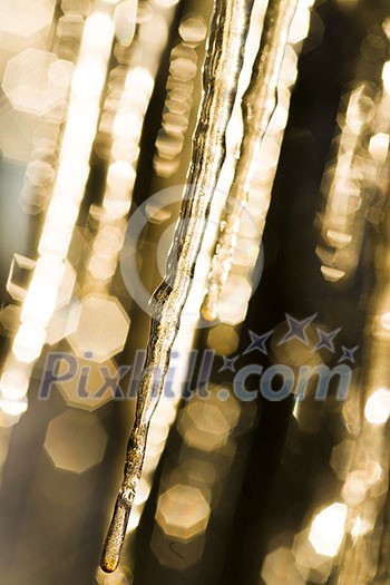 Sparkling icicles background