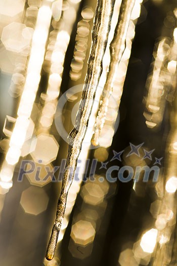 Sparkling icicles background Sparkling icicles background