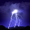 image of lightning on a dark blue background