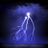 image of lightning on a dark blue background