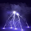 image of lightning on a dark blue background