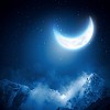 Background image of night sky with moon