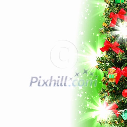 Illustration of background with traditional Christmas decoration ornament