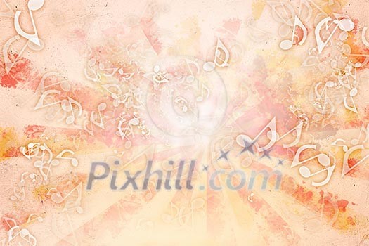 Abstract background image with music note symbols