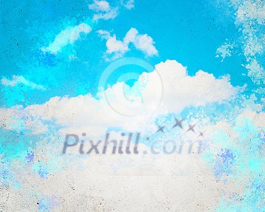 Abstract background image with colorful splashes and drops