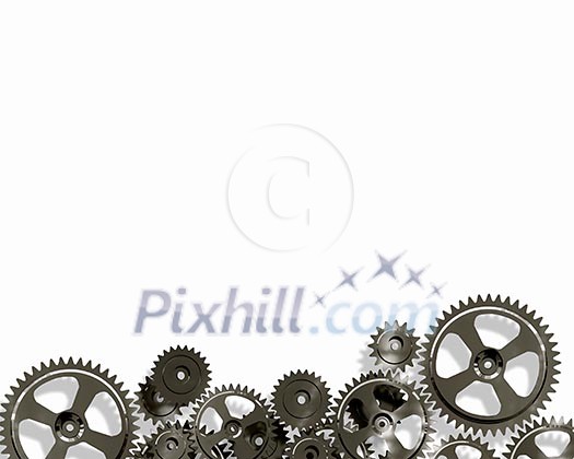 Background image with cogwheel elements. Mechanism concept