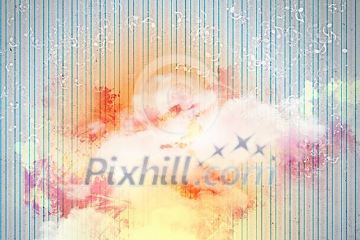 Abstract background image with music note symbols Abstract background image with music note symbols
