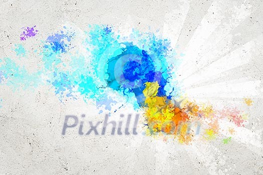 Abstract background image with colorful splashes and drops Abstract background image with colorful splashes and drops