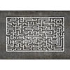 Drawn abstract maze against white background. Finding solution