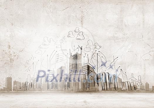 Background image with buildings and urban scenes Background image with buildings and urban scenes