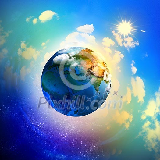 Image of earth planet. Elements of this image are furnished by NASA Image of earth planet. Elements of this image are furnished by NASA