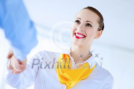 Image of successful young happy business persons Image of successful young happy business persons