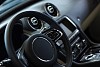 Interior view of car with black salon