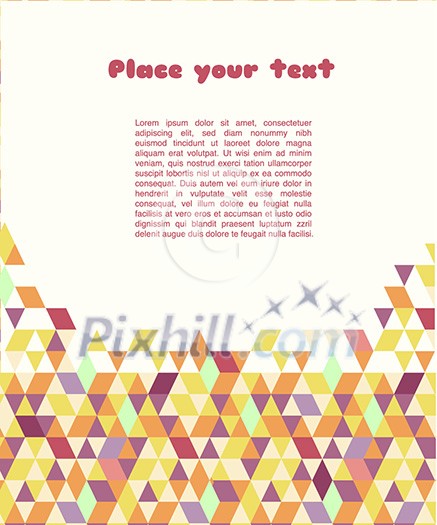 mosaic abstract retro background with place for text