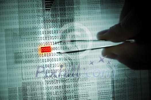 Computer concept with binary code. Security and password Computer concept with binary code. Security and password