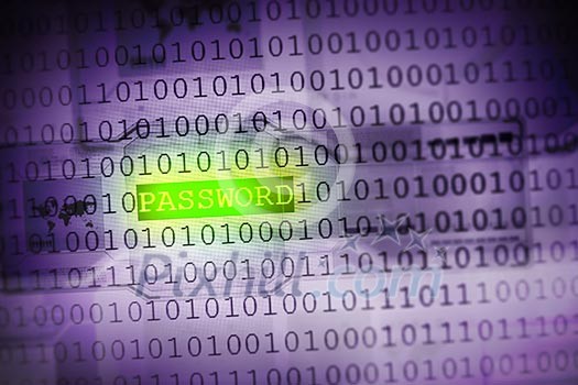 Computer concept with binary code. Security and password Computer concept with binary code. Security and password