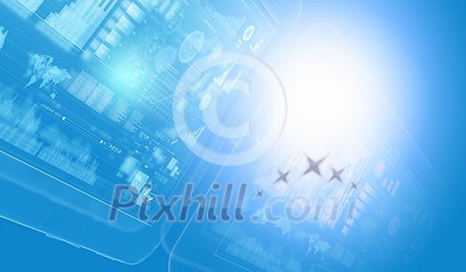 Background image with media screen. Diagrams and graphs Background image with media screen. Diagrams and graphs