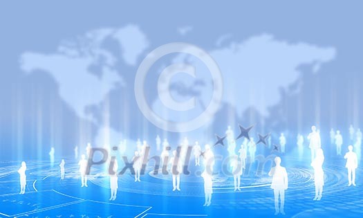 Background media image with icons. Social nets and communication Background media image with icons. Social nets and communication