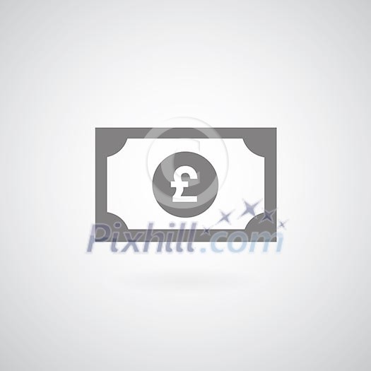 money symbol on gray background 