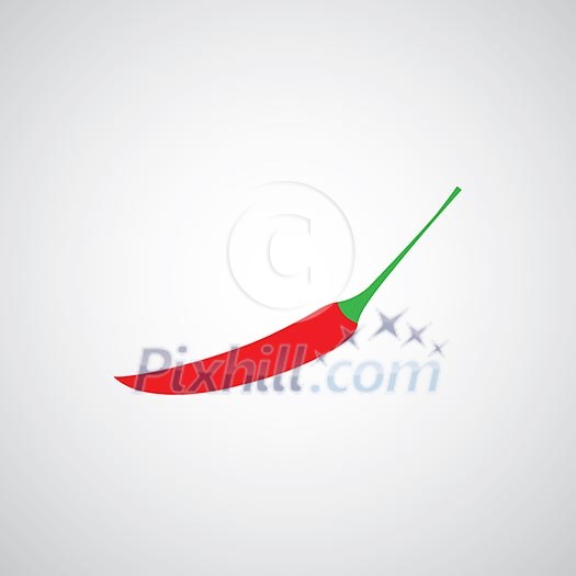 chili pepper symbol on gray background chili pepper symbol on gray background