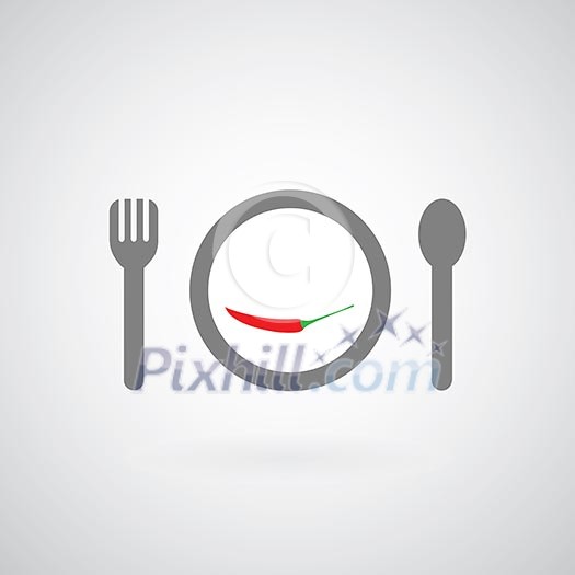 savory food symbol on gray background 