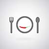 savory food symbol on gray background 