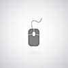 computer mouse symbol on gray background 