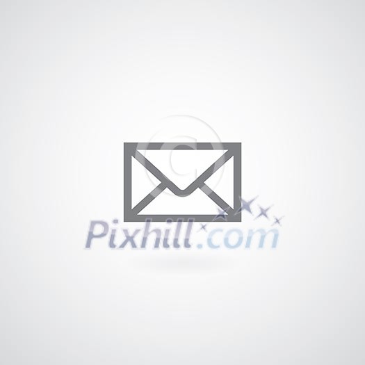 envelope mail symbol on gray background envelope mail symbol on gray background