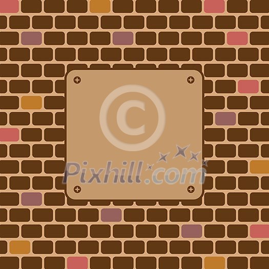 vector empty sign on brick wall vector empty sign on brick wall