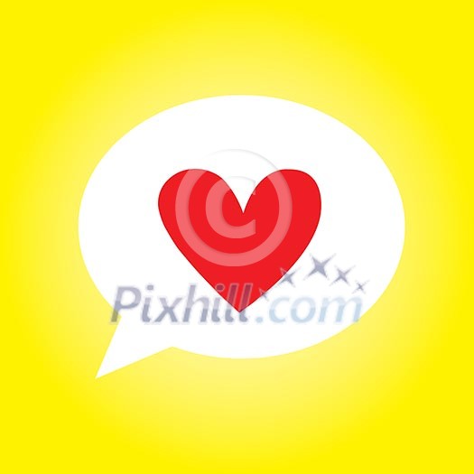 red heart Symbol Speech Bubble red heart Symbol Speech Bubble