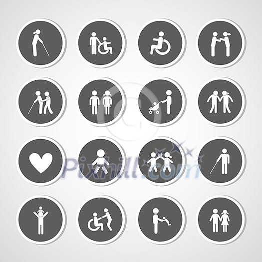 Family icon set for use Family icon set for use