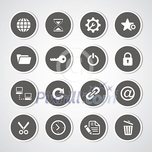 Web hosting icons for use 