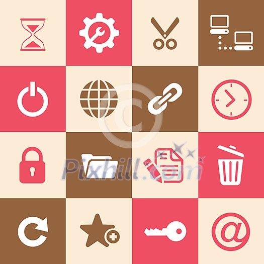 Web hosting icons for use 