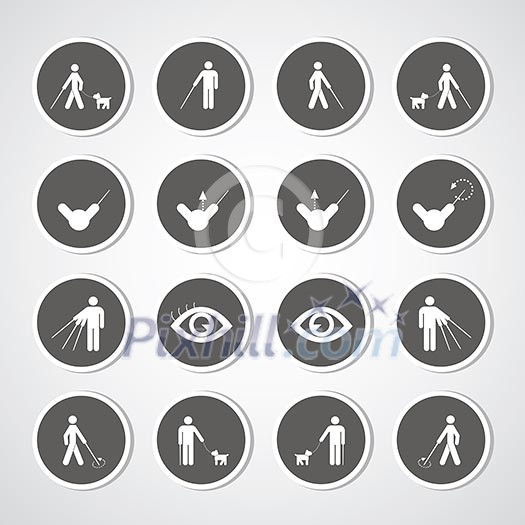 blind man symbol for use blind man symbol for use