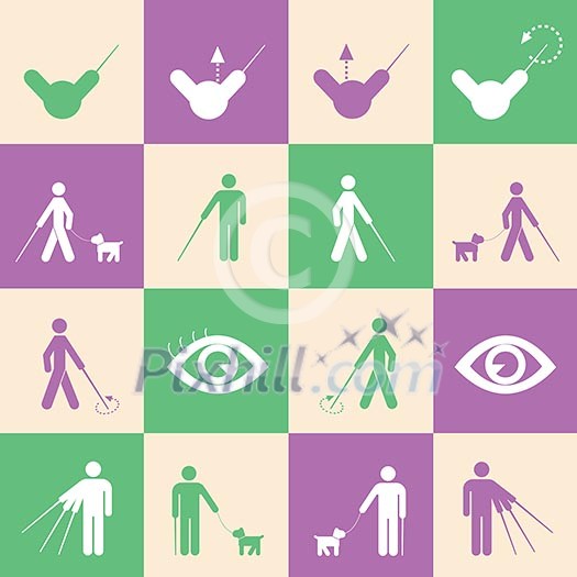 blind man symbol for use