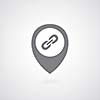 link symbol  pointer on gray background 
