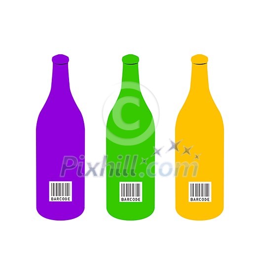 bottle of wine with bar code bottle of wine with bar code
